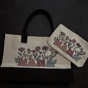 Brand New! Nana Tote Bag and Makeup Bag Set